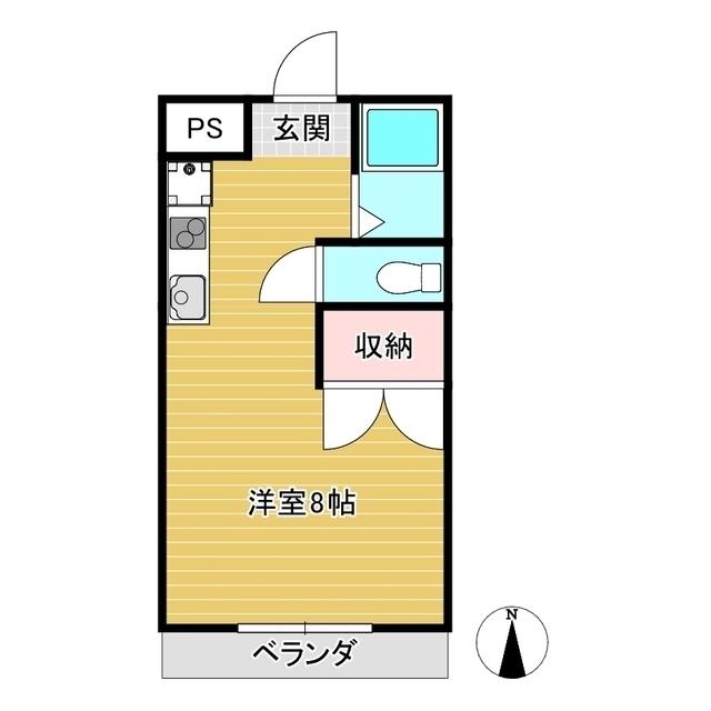 メゾンフジタ(ワンルーム/1階)の間取り写真
