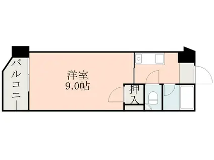 セントヒルズ鹿児島(1K/7階)の間取り写真
