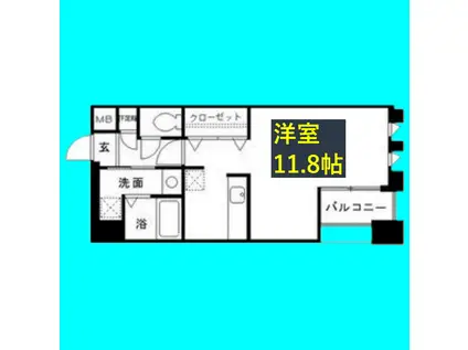 アンナマリーミズホ(1K/5階)の間取り写真