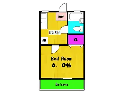 ダイワハイツ(1K/3階)の間取り写真