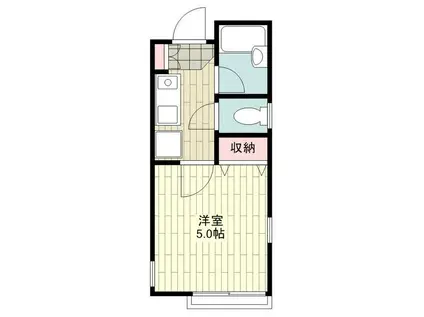 プラナス大口I(1K/1階)の間取り写真