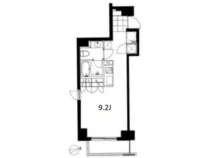 フレンシア麻布十番ノース(ワンルーム/5階)の間取り写真