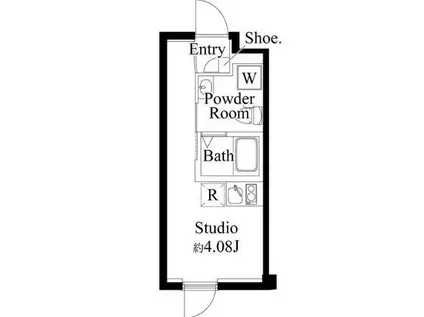 ファーヴァル代々木上原(ワンルーム/4階)の間取り写真
