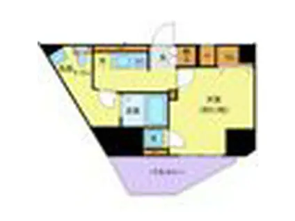 ジェノヴィア渋谷笹塚スカイガーデン(1K/10階)の間取り写真