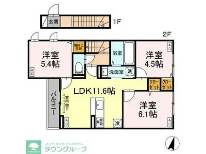 セレスティア石神井台II(3LDK/2階)の間取り写真