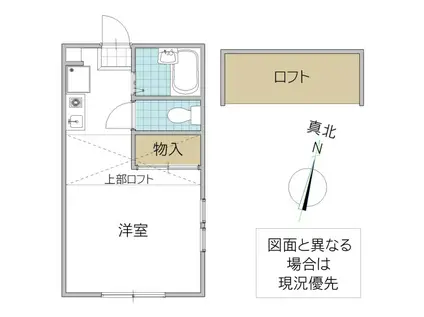 スカイアート(ワンルーム/2階)の間取り写真