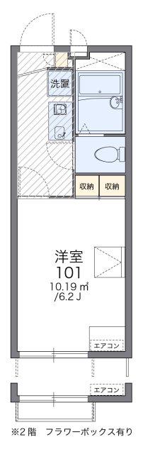 レオパレス江波東一丁目(1K/2階)の間取り写真