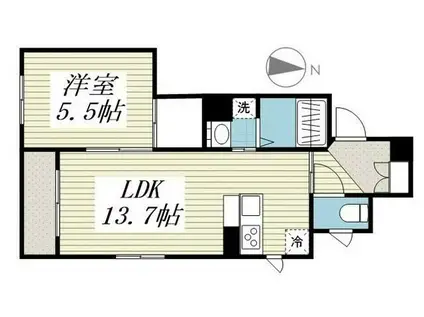 BELLA VISTA SHIBA(1LDK/3階)の間取り写真