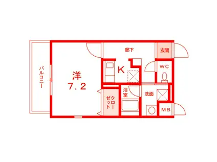 フレイム テラス(1K/3階)の間取り写真