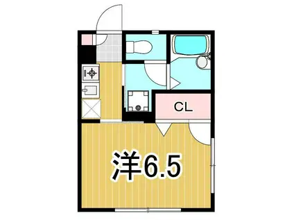 カーサソレイユ梅島(1K/1階)の間取り写真