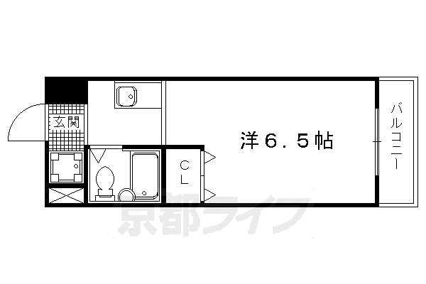 グランディール・フナダ(1K/4階)の間取り写真