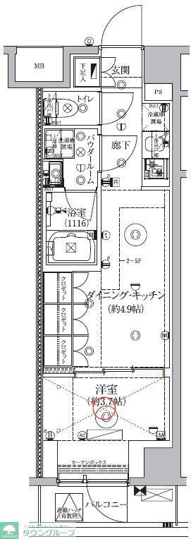 GENOVIA北池袋SKYGARDEN(1DK/3階)の間取り写真