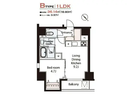 WEAVE BASE -ASUKAYAMA PARK 飛鳥山公園(1LDK/6階)の間取り写真