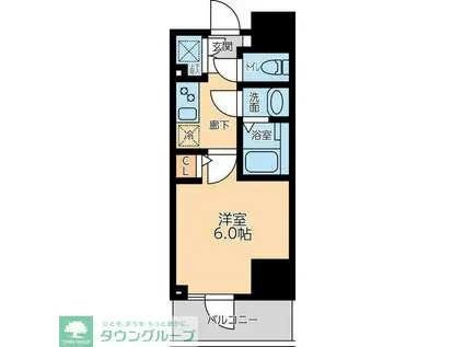 プライマル品川大森海岸(1K/11階)の間取り写真