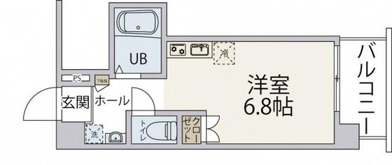 KENSEI7(ワンルーム/2階)の間取り写真