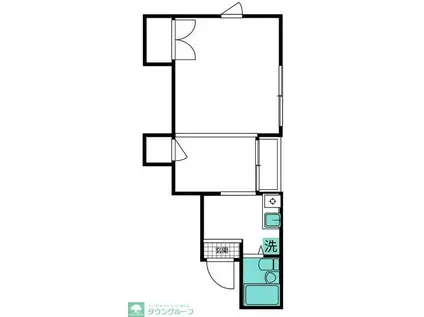 アン・ボア(1K/2階)の間取り写真