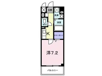 アルヴェアーレ(1K/5階)の間取り写真