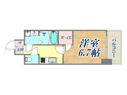 シルス東灘深江(1K/13階)の間取り写真