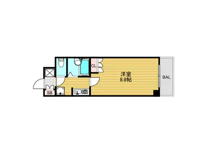 ホルス240(1K/4階)の間取り写真