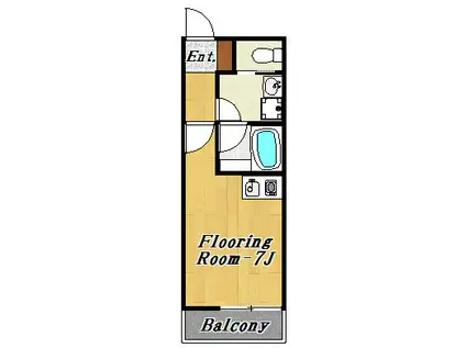 ビレッタ葛西(1K/2階)の間取り写真