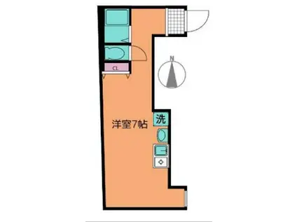 ALBERO西新井(ワンルーム/2階)の間取り写真