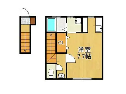 サムゴールド(ワンルーム/2階)の間取り写真