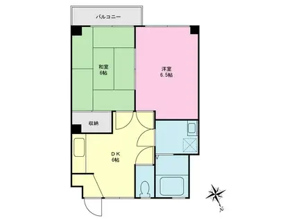 サンフォレスト(2DK/3階)の間取り写真