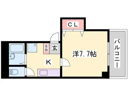 クレアトゥールOTUKA(1K/3階)の間取り写真