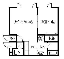 レジェンド9・6(1LDK/1階)の間取り写真