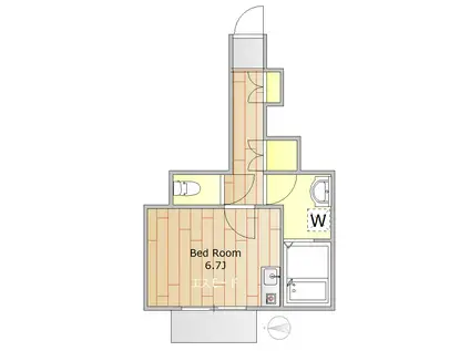 ル・モナミ(ワンルーム/1階)の間取り写真