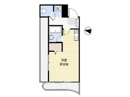 メゾン三京(1K/4階)の間取り写真