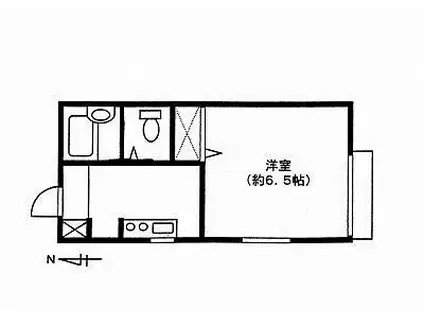 コーポアミ(1K/1階)の間取り写真