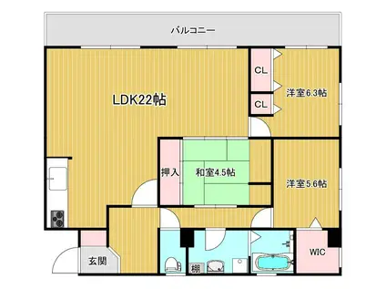 アトムハウス(3LDK/3階)の間取り写真