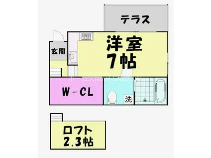 ルフトゼロ(ワンルーム/2階)の間取り写真