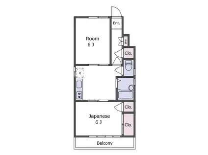 メゾン・ド・雪谷(2DK/1階)の間取り写真