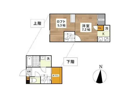 ADC帯山コフレ(1K/1階)の間取り写真