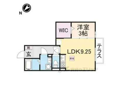 クレール桜町(ワンルーム/2階)の間取り写真