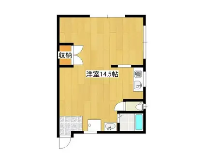 ファミリーコーポ(ワンルーム/1階)の間取り写真