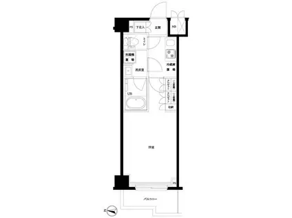 ルーブル武蔵小杉六番館(1K/1階)の間取り写真