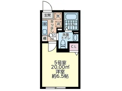 リフォンテーヌ橋本(1K/1階)の間取り写真