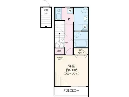 カーサ・エスペランサ(1SK/2階)の間取り写真