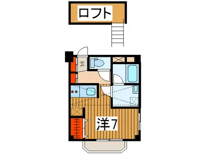 ディアナ・コート本太(ワンルーム/2階)の間取り写真