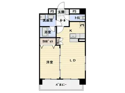 センサーレ(1LDK/2階)の間取り写真
