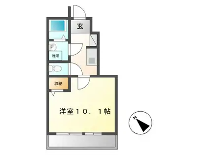 コモド ピノ IV(1K/1階)の間取り写真