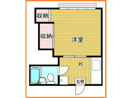 コーポMI(1K/2階)の間取り写真