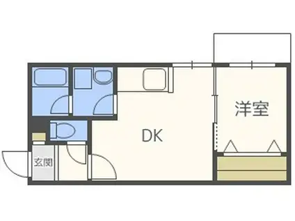 LIISA MARUYAMA(1LDK/1階)の間取り写真