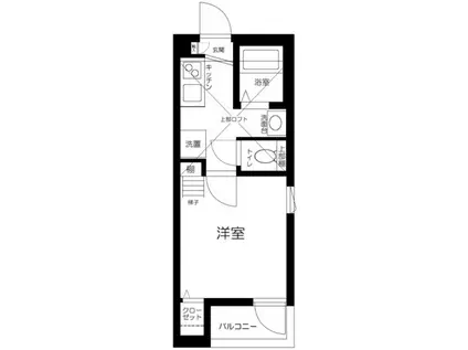 RAMS馬込(1K/3階)の間取り写真