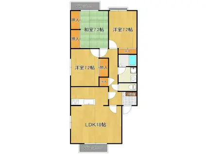 ルミナス ノイ(3LDK/2階)の間取り写真