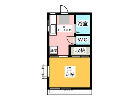 ハイツエメロード(1K/1階)の間取り写真