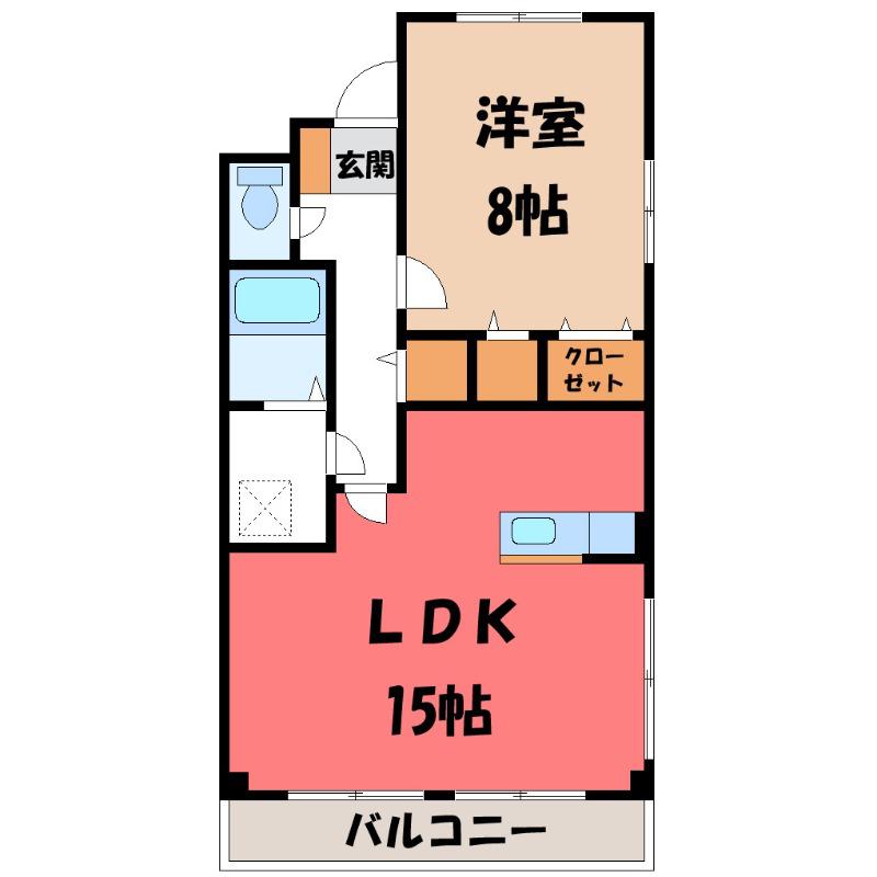 グリーンパークAYA(1LDK/3階)の間取り写真